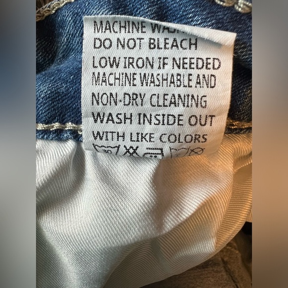 Women's Blue Jeans with Red Heart Accents - Picture 10 of 10